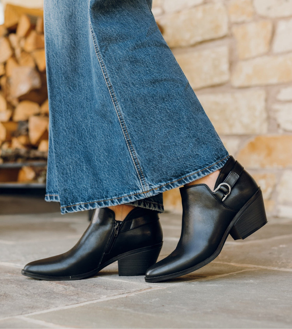 Duala Block Heel Ankle Bootie