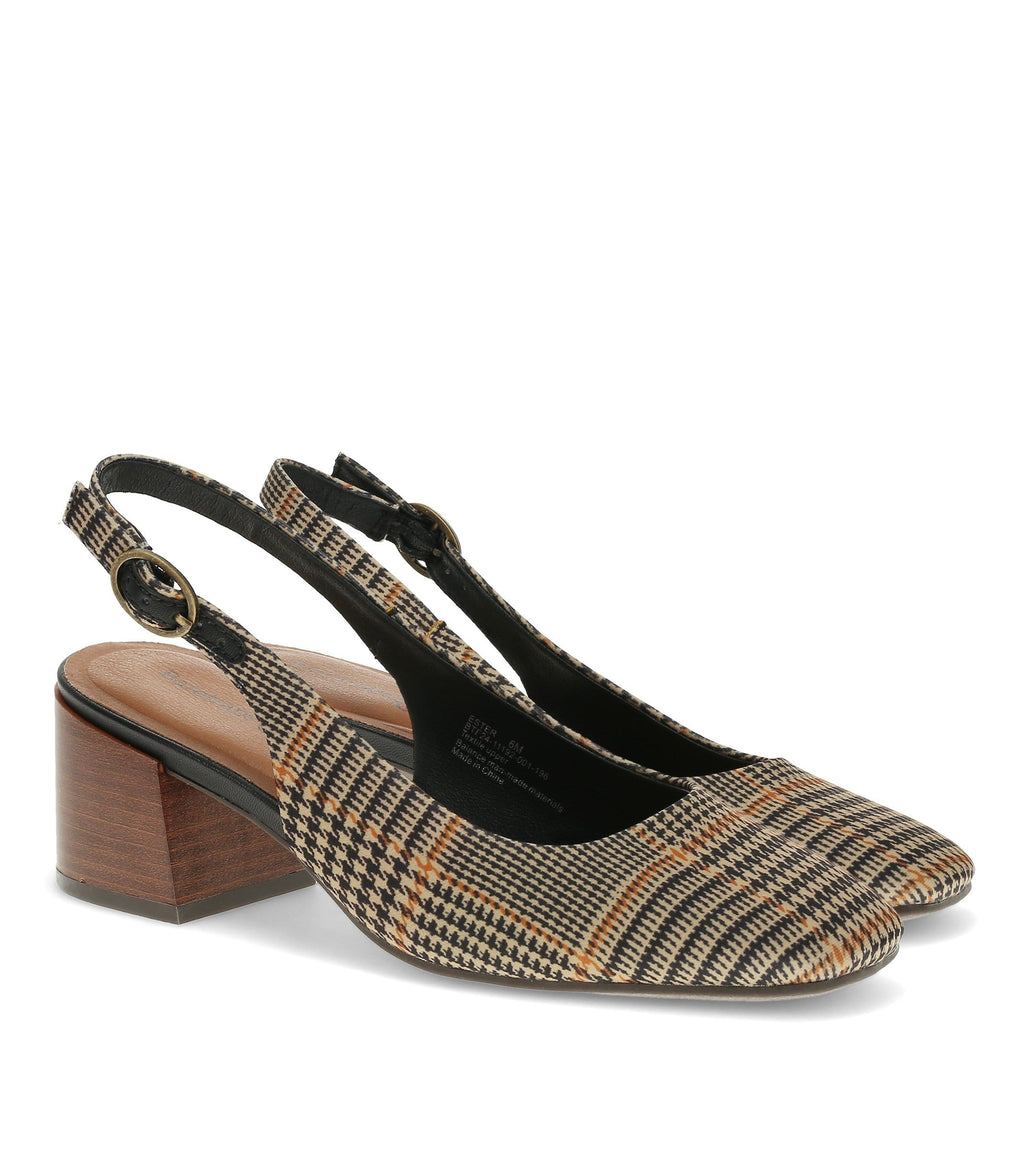 Ester Block Heel Slingback Pump